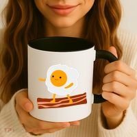 Egg Surfing On Bacon Coffee Mug thumb 3