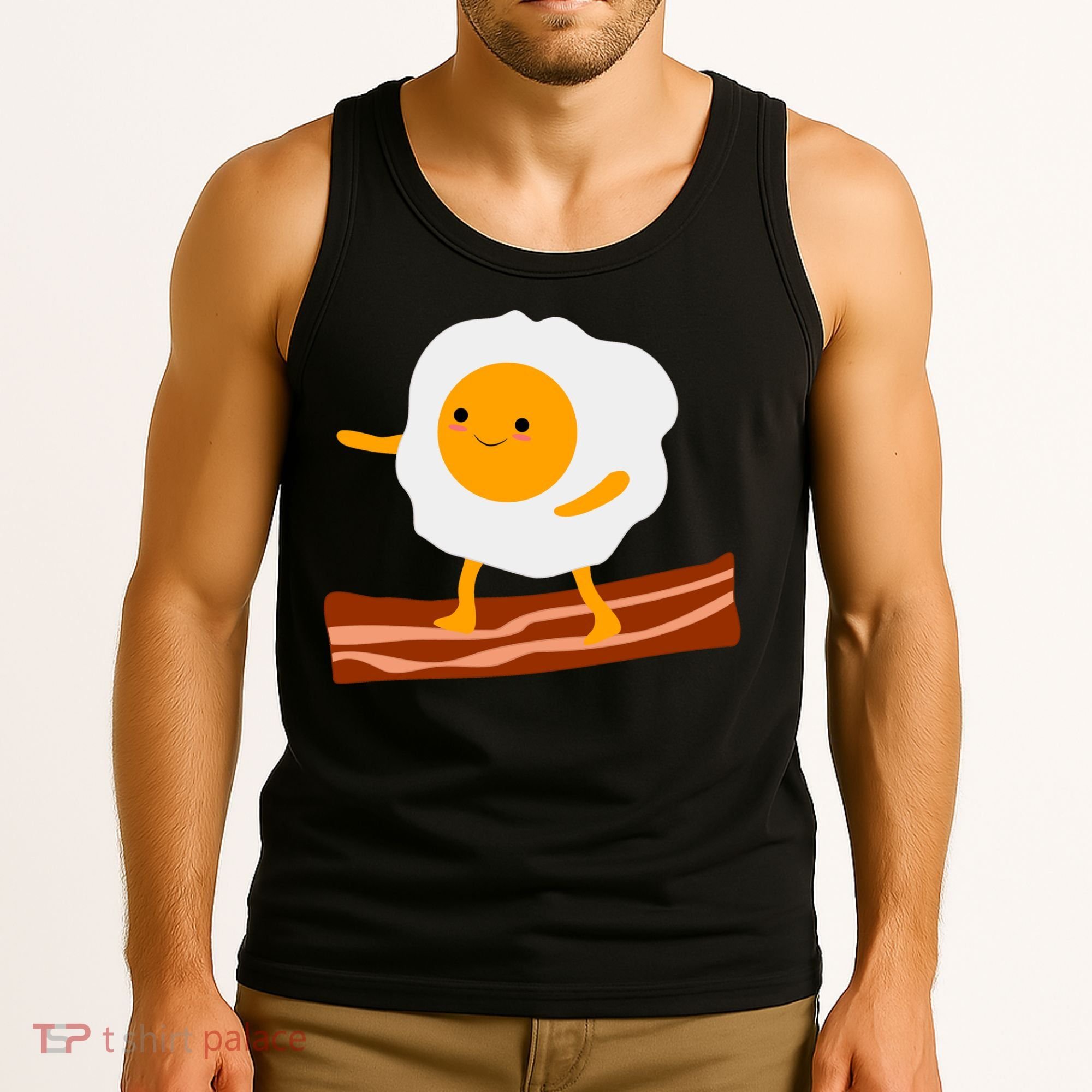 Egg Surfing On Bacon Tank Top
