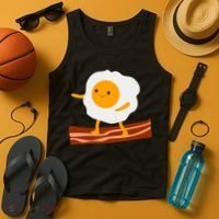 Egg Surfing On Bacon Tank Top thumb 4