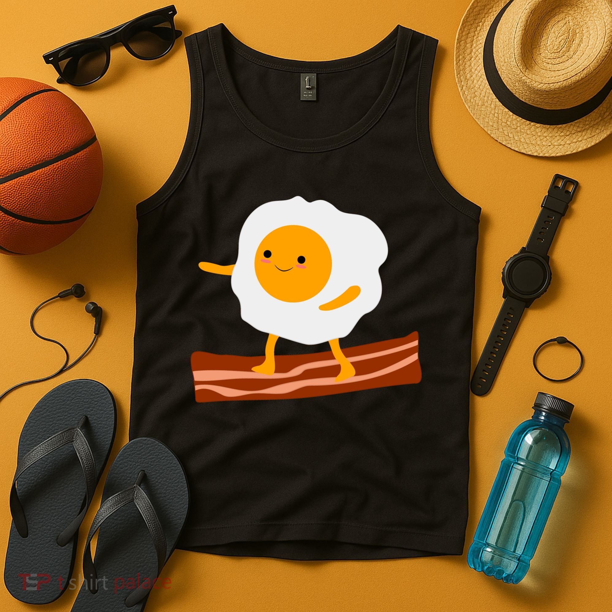 Egg Surfing On Bacon Tank Top