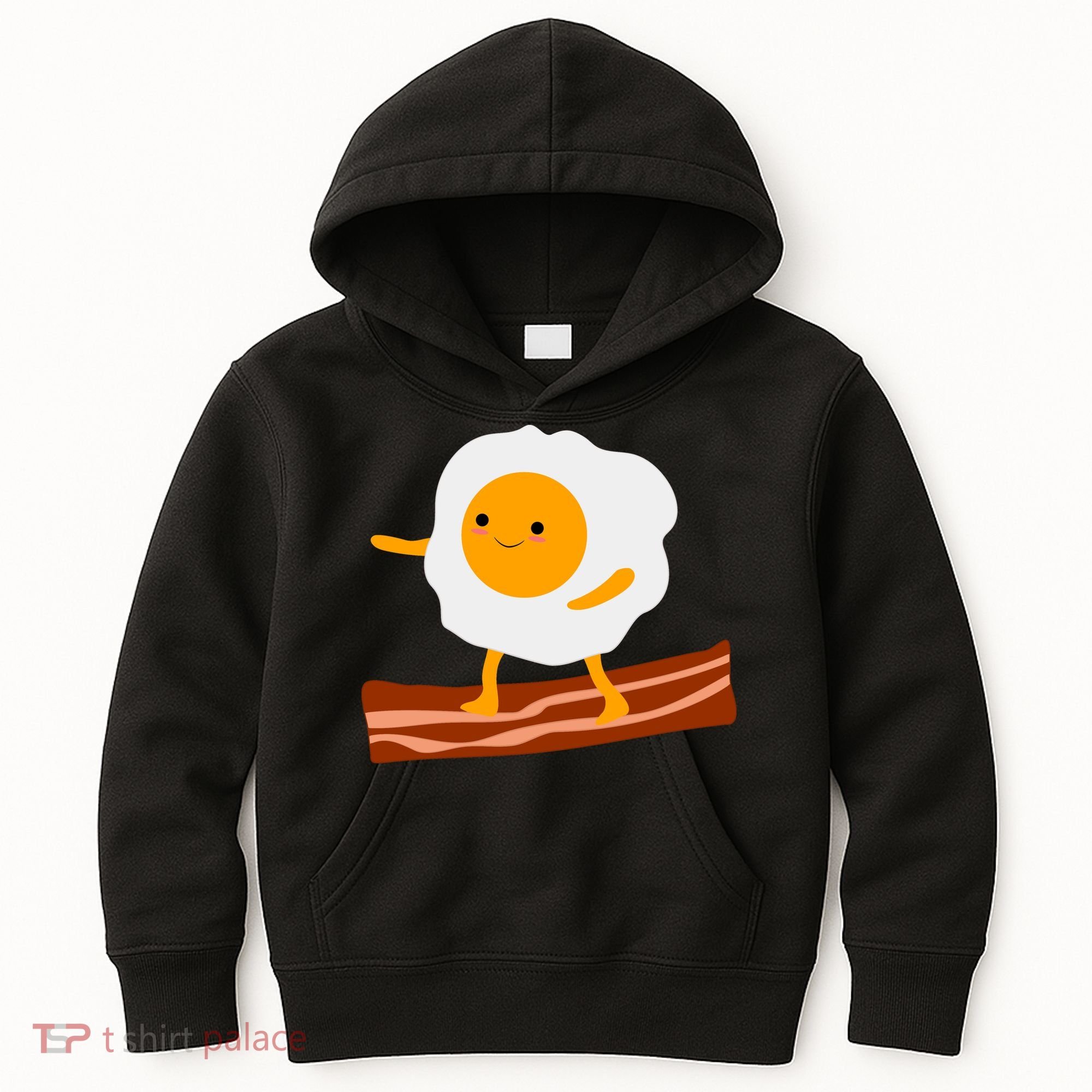 Egg Surfing On Bacon Kids Hoodie