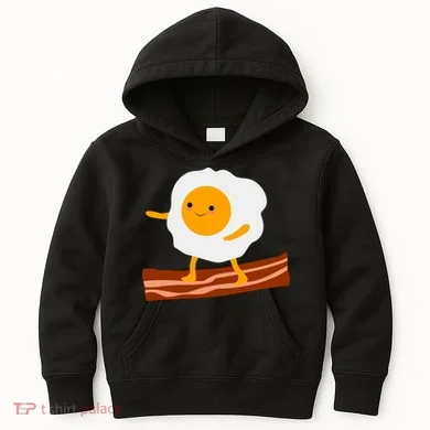 Egg Surfing On Bacon Kids Hoodie