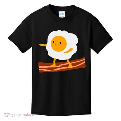 Egg Surfing On Bacon Kids T-Shirt