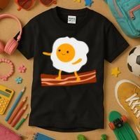Egg Surfing On Bacon Kids T-Shirt thumb 3