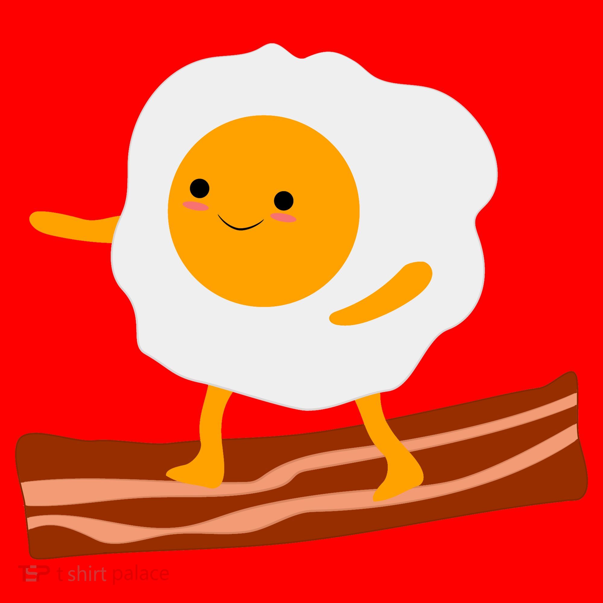 Egg Surfing On Bacon Santa Hat