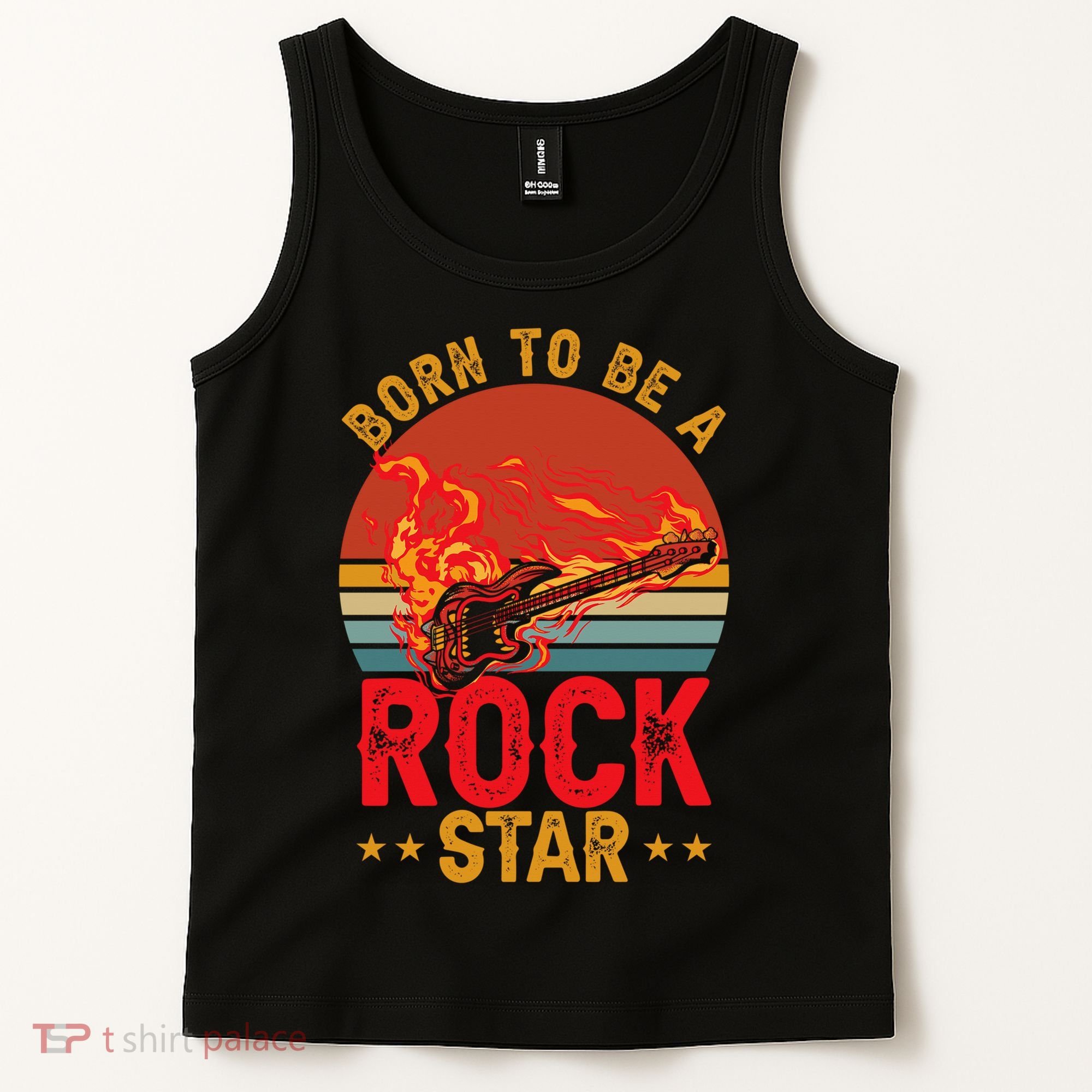 Electric Guitar Guitarist Rock _ Born To Be A Rock Star Tank Top