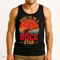 Electric Guitar Guitarist Rock _ Born To Be A Rock Star Tank Top thumb 3