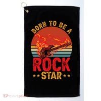 Electric Guitar Guitarist Rock _ Born To Be A Rock Star Golf Towel thumb 0