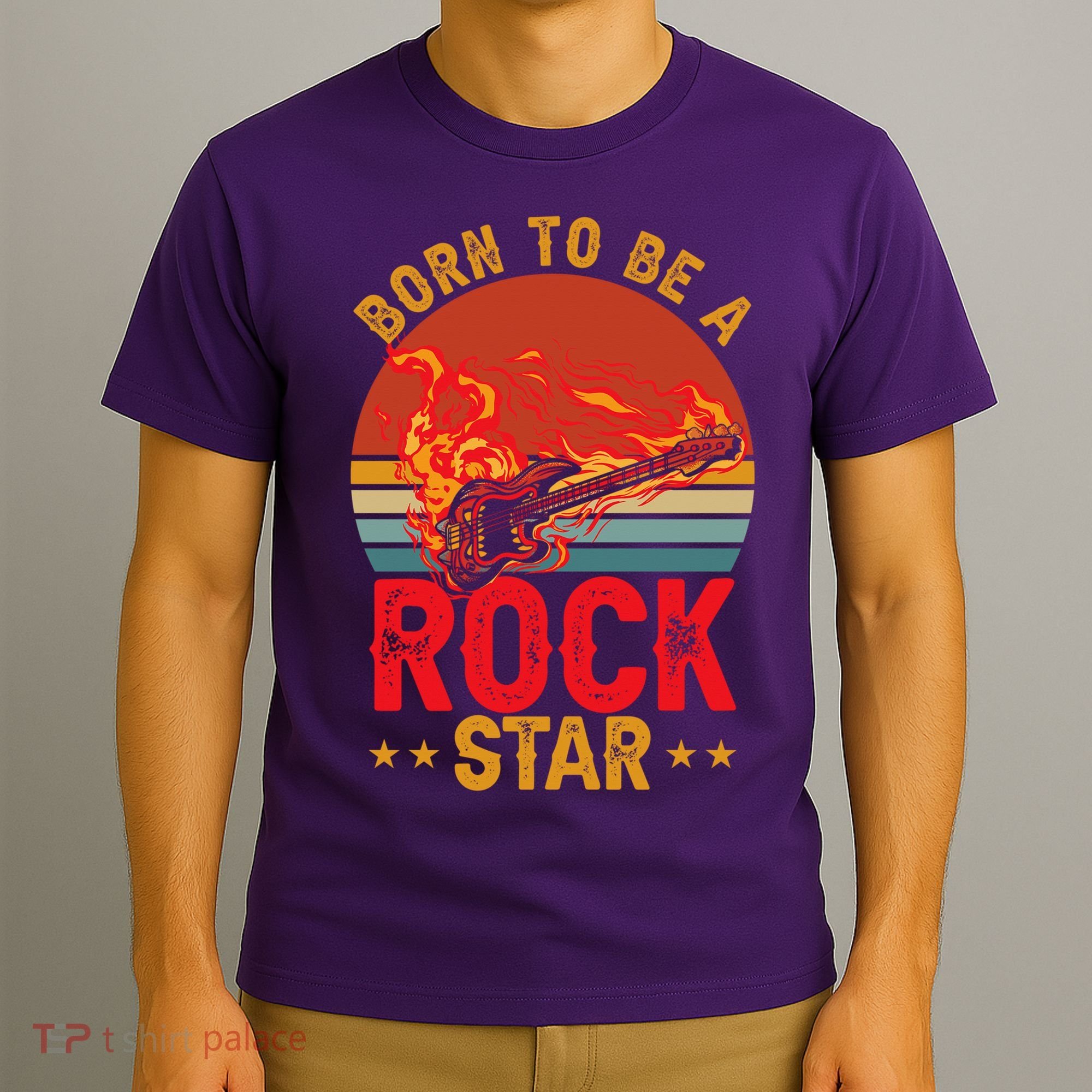 Electric Guitar Guitarist Rock _ Born To Be A Rock Star T-Shirt