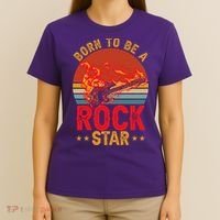 Electric Guitar Guitarist Rock _ Born To Be A Rock Star T-Shirt thumb 4