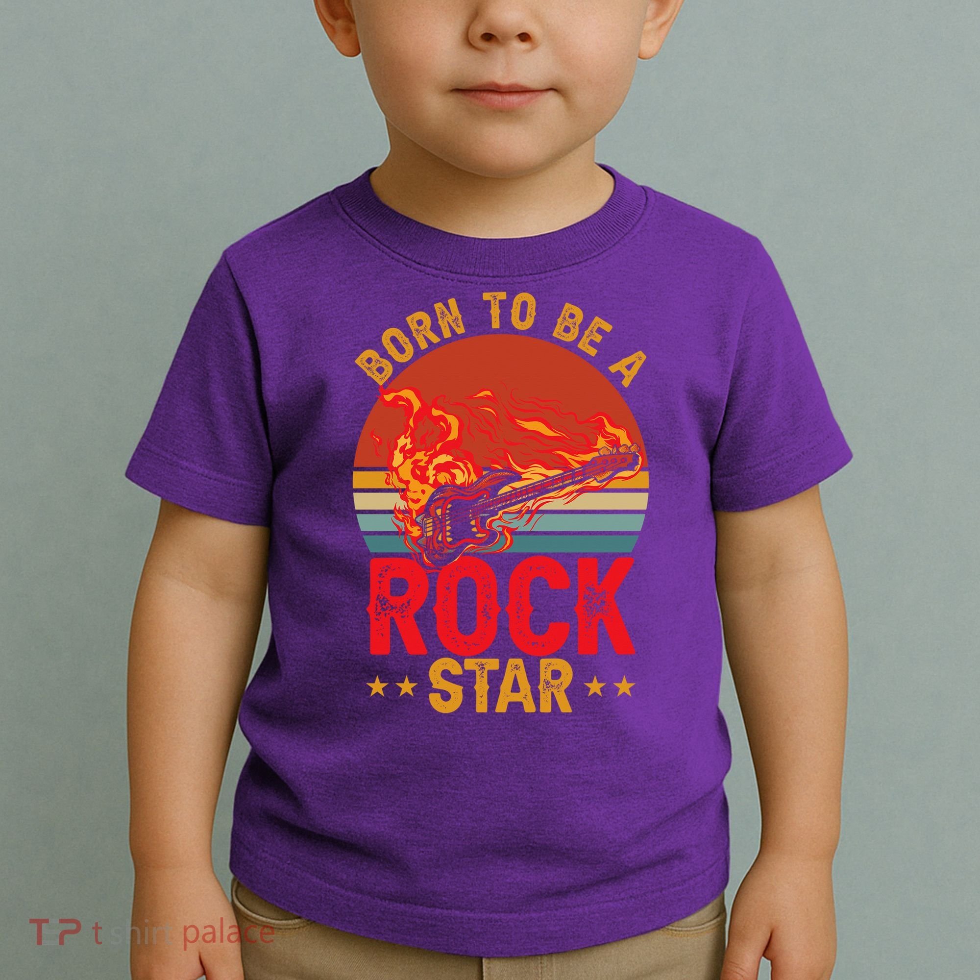 Electric Guitar Guitarist Rock _ Born To Be A Rock Star Toddler T-Shirt