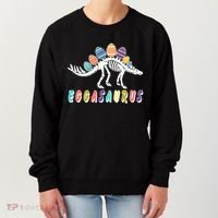Eggasaurus Dino Stegosaurus Easter Egg Dinosaur Women's Sweatshirt thumb 0