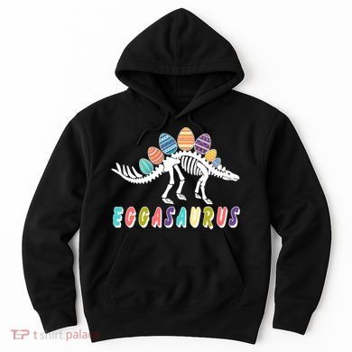 Eggasaurus Dino Stegosaurus Easter Egg Dinosaur Hoodie