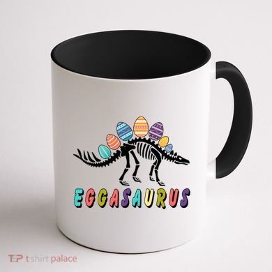 Eggasaurus Dino Stegosaurus Easter Egg Dinosaur Coffee Mug back