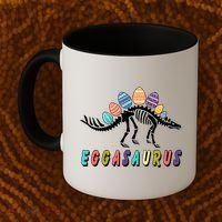 Eggasaurus Dino Stegosaurus Easter Egg Dinosaur Coffee Mug thumb 2