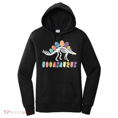 Eggasaurus Dino Stegosaurus Easter Egg Dinosaur Women's Hoodie