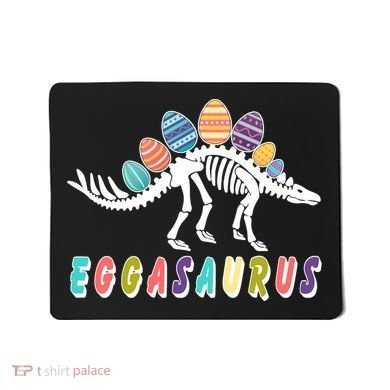 Eggasaurus Dino Stegosaurus Easter Egg Dinosaur Mousepad