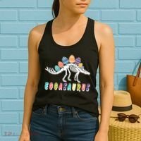 Eggasaurus Dino Stegosaurus Easter Egg Dinosaur Women's Tank Top thumb 2