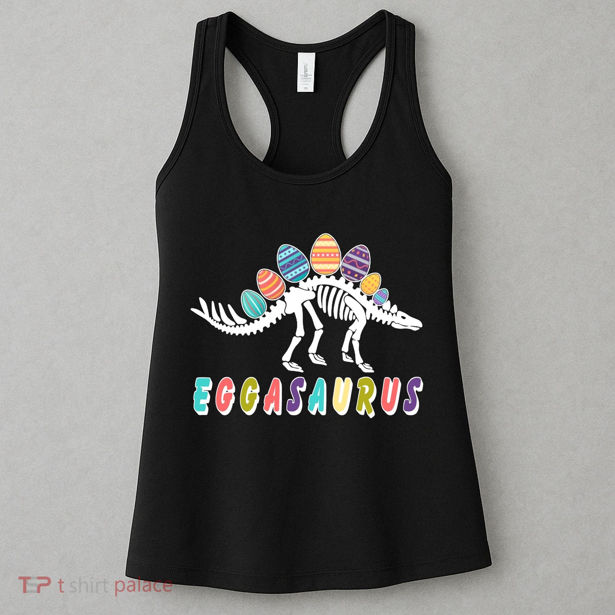 Eggasaurus Dino Stegosaurus Easter Egg Dinosaur Women's Tank Top