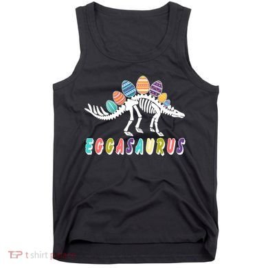 Eggasaurus Dino Stegosaurus Easter Egg Dinosaur Tank Top