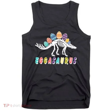Eggasaurus Dino Stegosaurus Easter Egg Dinosaur Tank Top