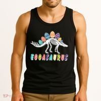 Eggasaurus Dino Stegosaurus Easter Egg Dinosaur Tank Top thumb 3