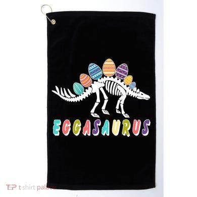 Eggasaurus Dino Stegosaurus Easter Egg Dinosaur Golf Towel