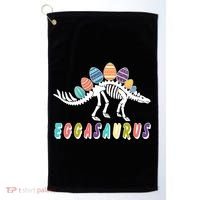 Eggasaurus Dino Stegosaurus Easter Egg Dinosaur Golf Towel thumb 0