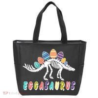 Eggasaurus Dino Stegosaurus Easter Egg Dinosaur Tote Bag thumb 0