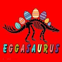 Eggasaurus Dino Stegosaurus Easter Egg Dinosaur Santa Hat thumb 1