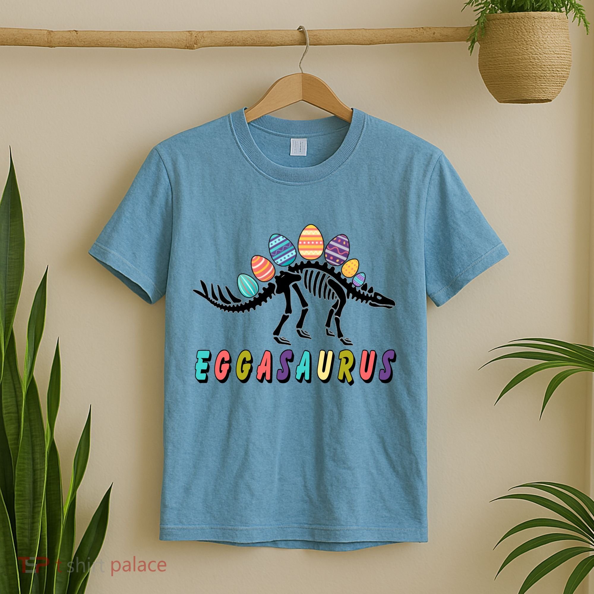Eggasaurus Dino Stegosaurus Easter Egg Dinosaur T-Shirt