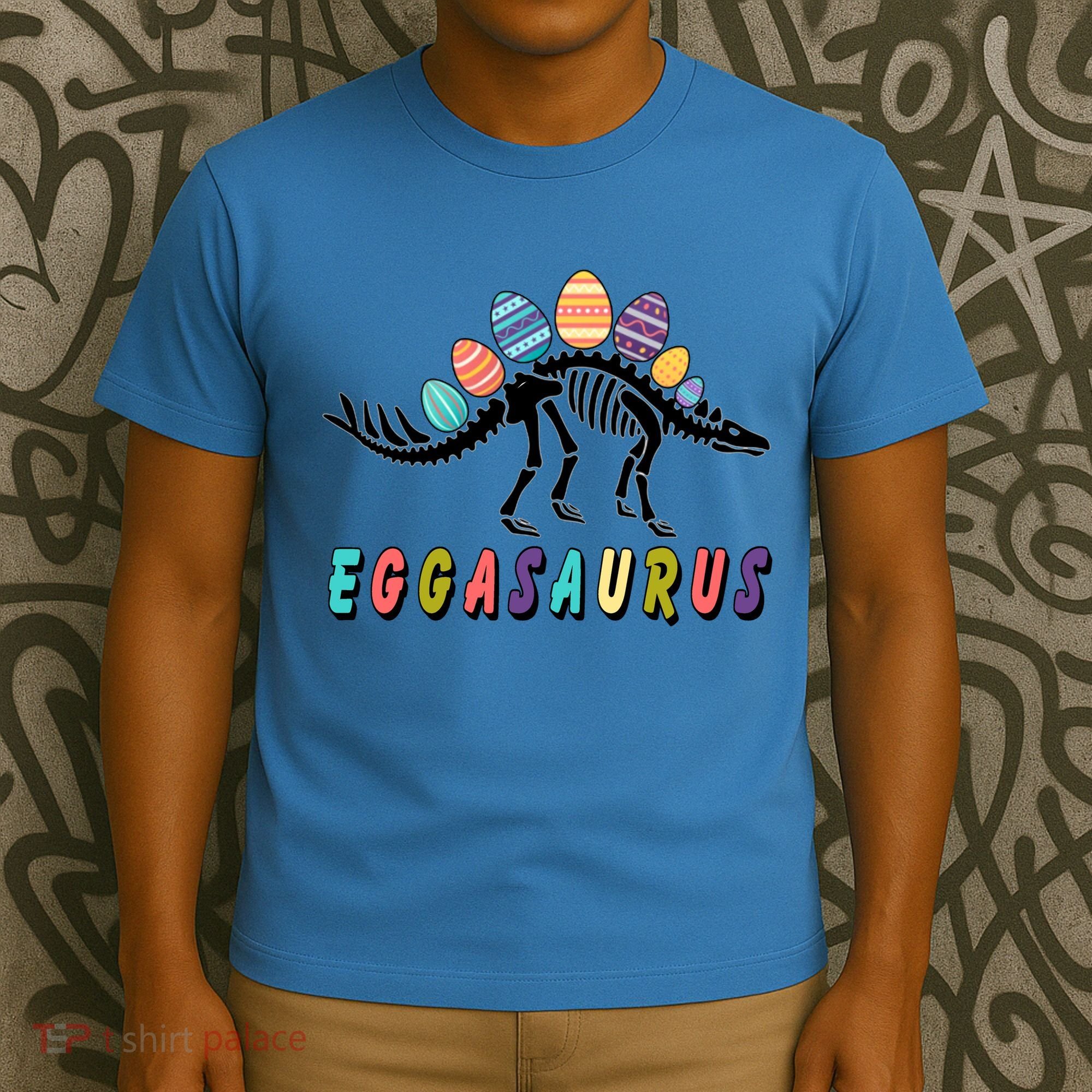 Eggasaurus Dino Stegosaurus Easter Egg Dinosaur T-Shirt