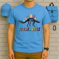 Eggasaurus Dino Stegosaurus Easter Egg Dinosaur T-Shirt thumb 5