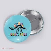 Eggasaurus Dino Stegosaurus Easter Egg Dinosaur Button thumb 0