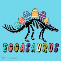 Eggasaurus Dino Stegosaurus Easter Egg Dinosaur Kids Long Sleeve Shirt thumb 2