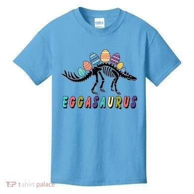 Eggasaurus Dino Stegosaurus Easter Egg Dinosaur Kids T-Shirt
