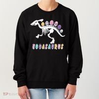 Eggasaurus Plateosaurus Funny Cute Easter Women's Sweatshirt thumb 0