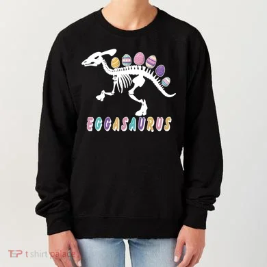 Eggasaurus Plateosaurus Funny Cute Easter Women's Sweatshirt