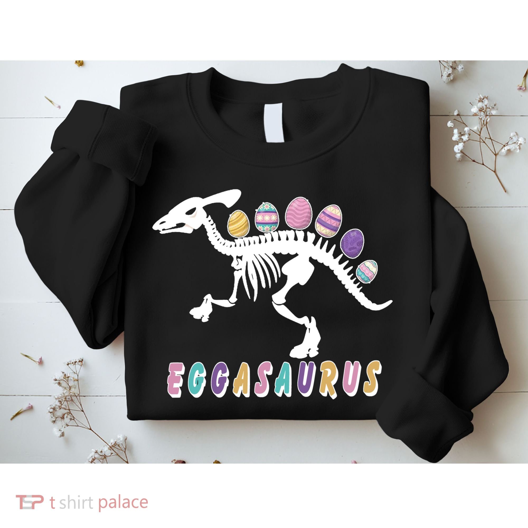 Eggasaurus Plateosaurus Funny Cute Easter Sweatshirt