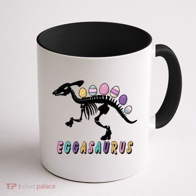 Eggasaurus Plateosaurus Funny Cute Easter Coffee Mug back