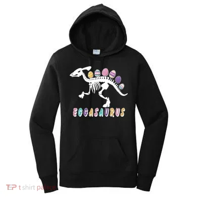 Eggasaurus Plateosaurus Funny Cute Easter Women's Hoodie