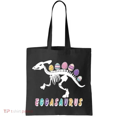 Eggasaurus Plateosaurus Funny Cute Easter Tote Bag
