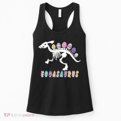Eggasaurus Plateosaurus Funny Cute Easter Women's Tank Top
