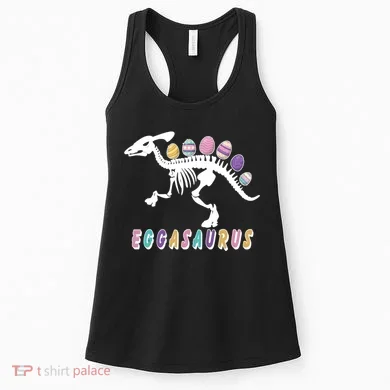 Eggasaurus Plateosaurus Funny Cute Easter Women's Tank Top