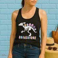 Eggasaurus Plateosaurus Funny Cute Easter Women's Tank Top thumb 2