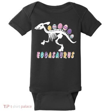 Eggasaurus Plateosaurus Funny Cute Easter Baby Bodysuit