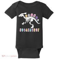 Eggasaurus Plateosaurus Funny Cute Easter Baby Bodysuit thumb 0
