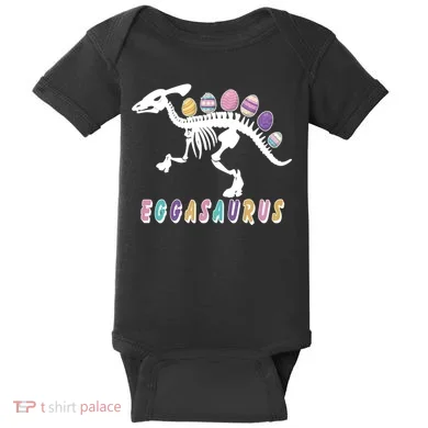 Eggasaurus Plateosaurus Funny Cute Easter Baby Bodysuit