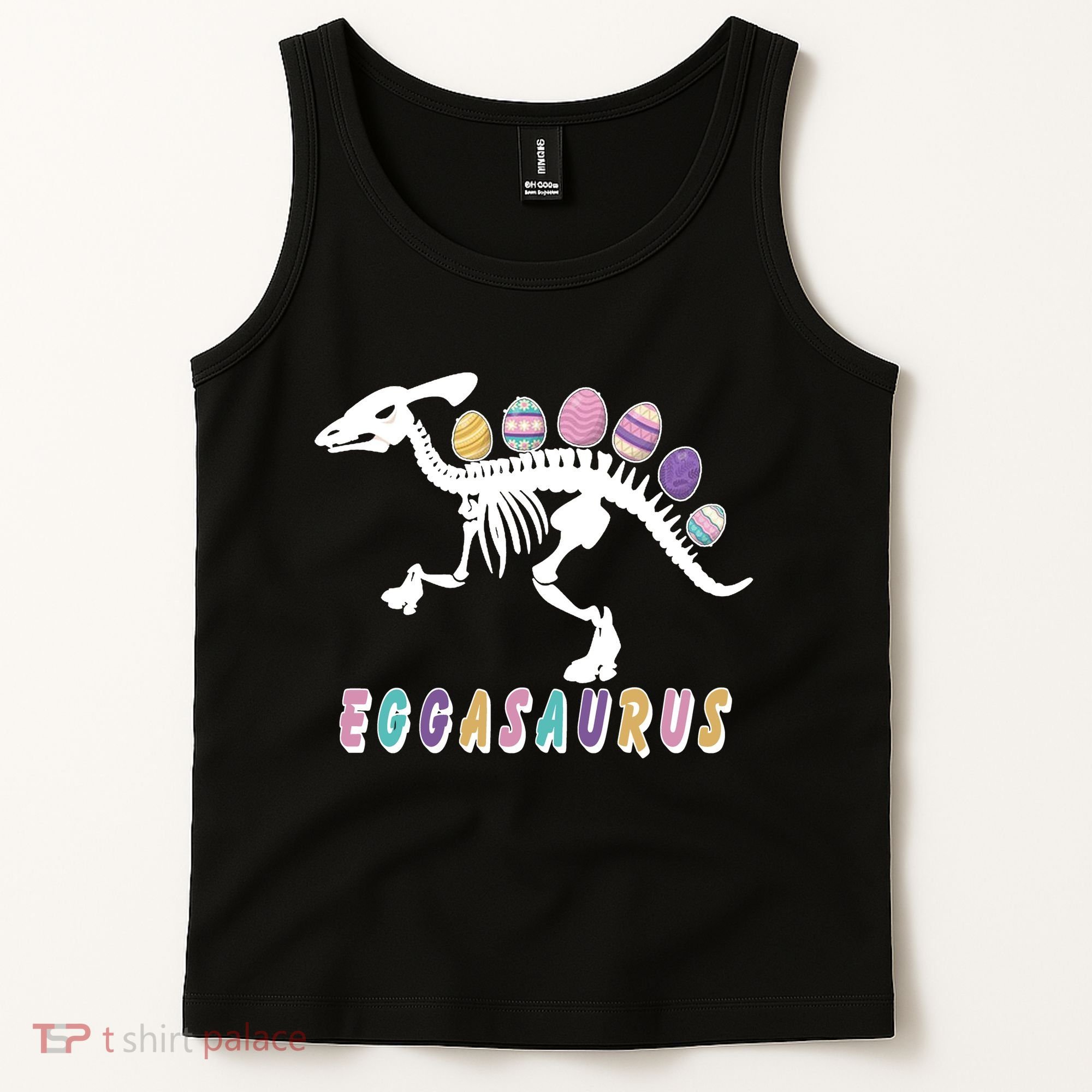 Eggasaurus Plateosaurus Funny Cute Easter Tank Top