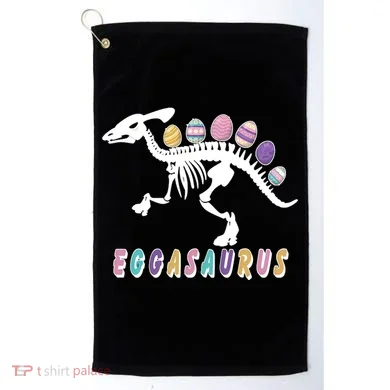Eggasaurus Plateosaurus Funny Cute Easter Golf Towel